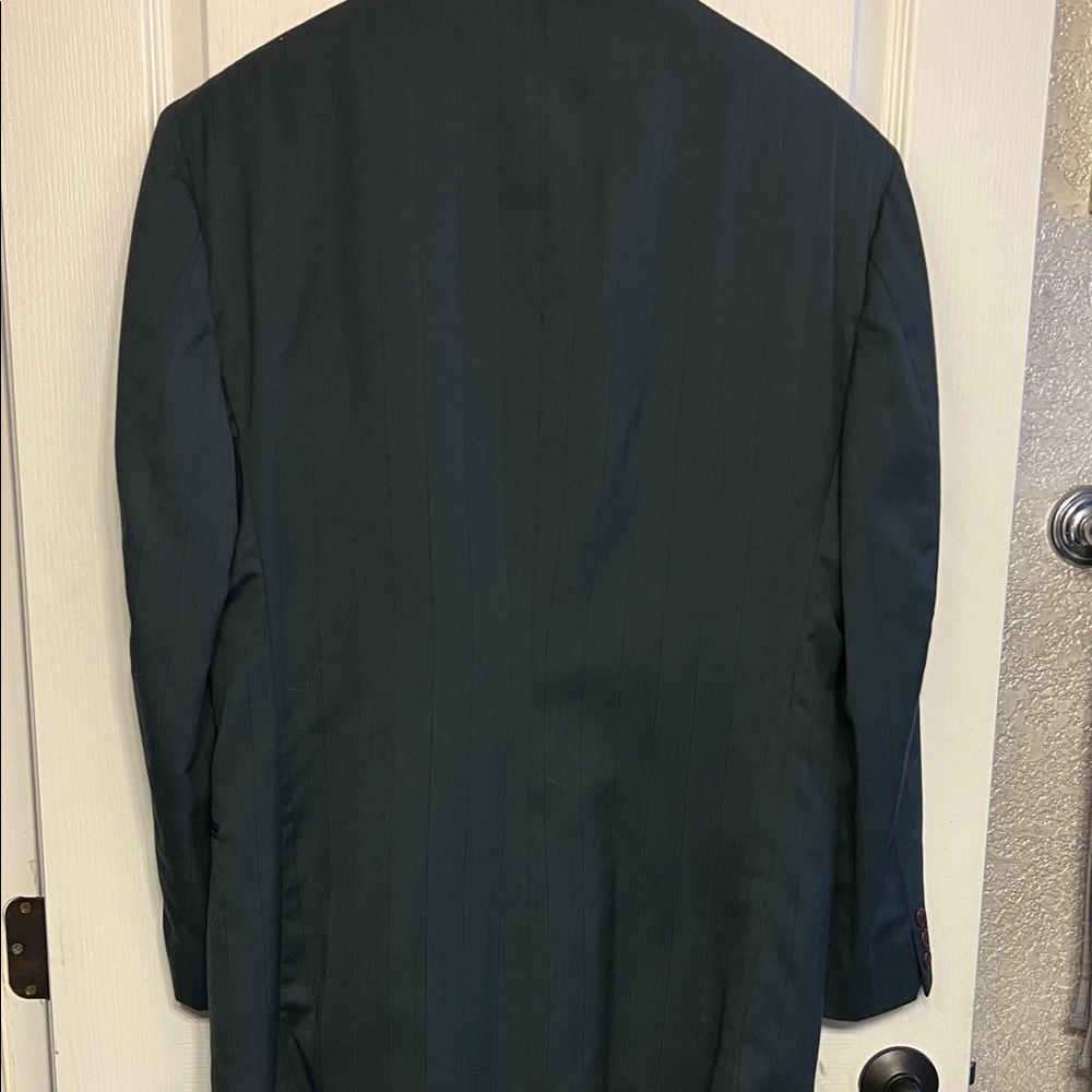 Classic Dark Green Pinstripe Suit 44R - Picture 4 of 15